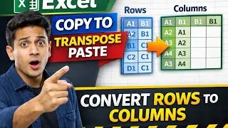 How to Use Transpose Paste in Excel | Rows to Columns