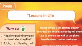 Lessons in Life poem 8th std