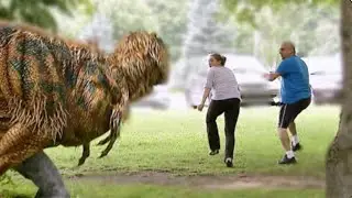 T-Rex Scares Them Off!  | Just For Laughs Gags