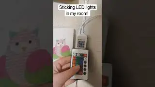 Sticking LED Lights in my room! 🌈 *Finished Product is amazing* 😩✋