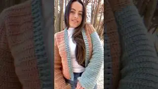 Como fazer um casaco de croch&ecirc; super f&aacute;cil / Tutorial dispon&iacute;vel no canal 🧶