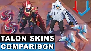 All Talon Skins Comparison Blood Moon, Dragonblade, SSW, Renegade, Crimson Elite (League of Legends)