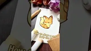 Can&rsquo;t believe it&rsquo;s that easy to draw a cute baby fox! Try it yourself! 😍 #animalart #cute #doodle