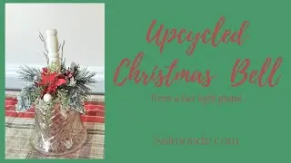 Crystal Christmas Bell that Rings from Upcycled Fan light Globe