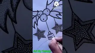 #shorts  / Merry Christmas Mandala Art/ Christmas Drawing/ Doodle / Zectangle /  #shorts  #viral