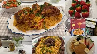 Slow living in Sweden/ Slow time in my kitchen/ Cooking Arabic food 🥘/ Silent vlog/ January vibes 🫧