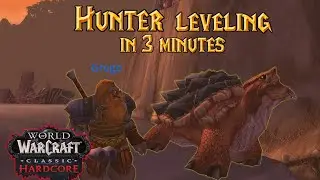 Hardcore Hunter Leveling in 3 minutes - WoW Classic