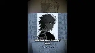 Blue Lock Manga Edit - Last Value Ranking in Chapter 301 IB - @Xaviertr