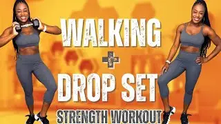 25-Minute Walking + Drop Set Strength Workout 🔥 | Burn Fat & Build Muscle Fast