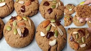 Baking Class Day-128~ Eggless Fruit & Nut Cookies Recipe| No Maida No Sugar Cookies| Healthy Cookies