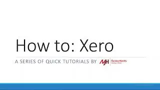 Xero Help - How to make a part payment