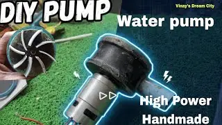 How to make Water Pump with 12V DC Motor 🌊 By Vinay's Dream City #video #longvideo #tractor 