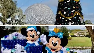 Christmas Eve 2020 at Disney's EPCOT - Filmed in 4K | Walt Disney World Christmas Orlando Florida