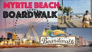 Myrtle Beach Boardwalk|Boardwalk Fun with Kids|Pineapple smoothie at boardwalk|SkyWheel Myrtle Beach