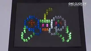 Светящаяся мозаика 3D Magic Light Panel  276 разноцветных фишки, планшет и трафареты