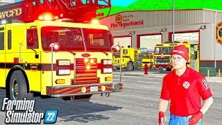 NEW FIRE TRUCKS + FIRE STATION | CAN WE MAKE BILLIONS? FARMING SIMULATOR 22