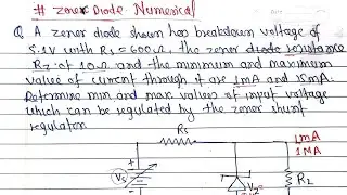 Zener diode Numerical|Basic Electronics Engineering BE Civil Purbanchal University TU KU PoU Civil