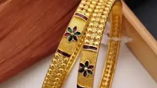 Women's 1g gold bangles set@Meesho 