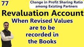 When Revised Values of Assets and Liabilities are to be recorded in the Books, Change in Ratios