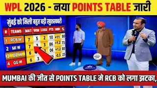 WPL Points Table | Mumbai की जीत, RCB की हार से wpl 2026 POINTS TABLE मे RCB,DC को लगा झटका