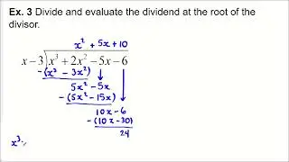 3.2 Polynomial Division & The Remainder Theroerm