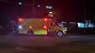 MDFR Rescue R43 Transporting Trauma Alert Patient With Police Escort.