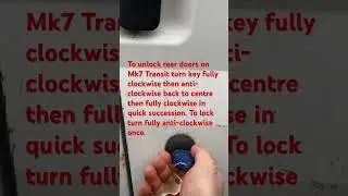 How to manually unlock Mk7 Transit rear doors.