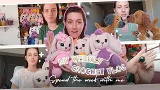 My Weekly Crochet Vlog / I made 5 bunnies!