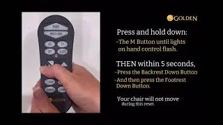 Golden Four-Zone Lift Chair Calibration and Reset
