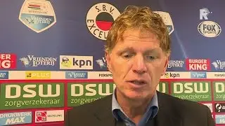 Coach Fons Groenendijk opgelucht na de overwinning op NEC