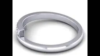 💍 Custom Petite Pave Eka Ring with Diamonds in 14k White Gold