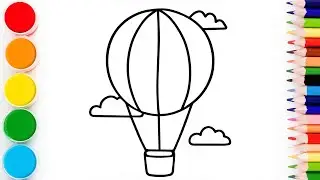 How to Draw Hot air Balloon | Step by Step