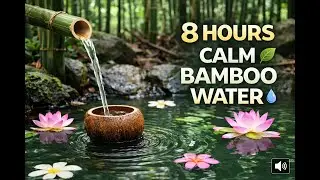 8 HOURS 💧 Calming Bamboo Water Sounds | Relaxing Green Nature for Deep Sleep