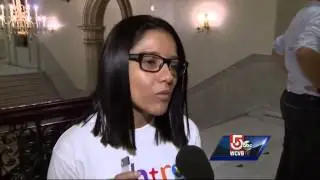 Immigration activists try to enter closed-door summit at Statehouse