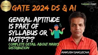 General Aptitude is Part of GATE DS AI or not? Big Confusion | Complete Detail of Marks Distribution