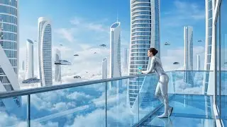Living in 2100: Ultra-Relaxing Sci-Fi City Ambience (4K)