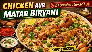 Chicken Aur Matar Biryani 😋 | Easy Home Style Recipe | Full Taste Guaranteed
