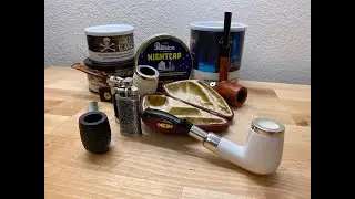 РАСПАКОВКА пенковой трубки AKB: гладкая изогнутая бильярдная с серебром (с футляром)!!