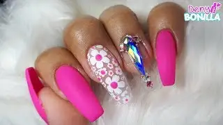 Uñas matte en tono Rosa Barbie💜💅Aplicación desde 0 | Deny Bonilla Nails