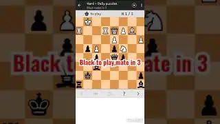 Best Intermediate chess puzzle, black to play ,mate in 3
