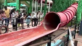 Slide N Fly #waterslide  at Blue Tree Water pool in Hyderabad