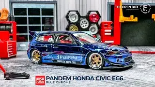 POP RACE did it again with the blue chrome Pandem Honda Civic EG6 v1.5 @TheOpenBox858 #183