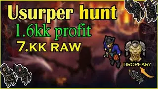 TIBIA DONDE CAZAR CON KNIGHT 700! USURPER HUNT 1.6KK PROFIT 7KK RAW ING /ESP