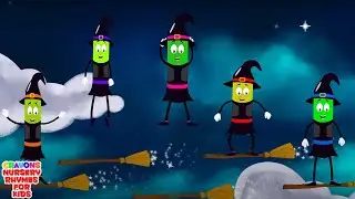 FIve Wicked Witches | Witches Song For Kids | Halloween Songs For Kids | Scary Nursery Rhymes