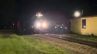 2 former IC deathstar SD70&rsquo;s leading the neat late night northbound CN local L548 thru Belleville