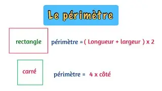 Le périmètre - (triangle- rectangle - carré) - CE2 -CM1