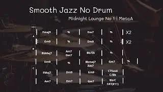 Midnight Lounge No 1(NoDrum) - MetaA | Backing Track For Drum | Smooth Jazz practice for Guitar Bass