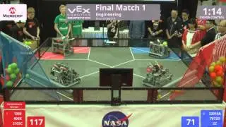 VEX Worlds 2016 - VRC HS Engineering - Finals 1 (1366 400X 2105C) 333 vs 217 (32016A 7972D 2Z)