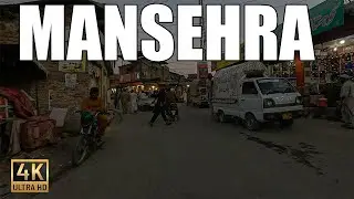 🇵🇰 Mansehra - Scenic Night Driving Tour in 4K
