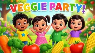 🥕 Veggie Party Song 🥦 | Learn Vegetables with Kids | Healthy Food Song for Toddlers | @Kidsszone007